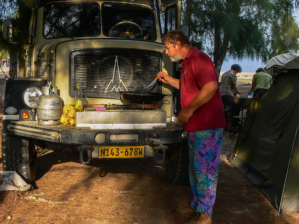 Seine breite Stossstange ist als Kochstelle bestens geeignet